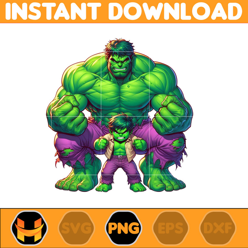 Hulk Dad And Son Png, Super Hero Dad And Son Png, Father's Day 2024 Png, Father's Day Png Sublimation, Clipart, Instant Download (5).jpg
