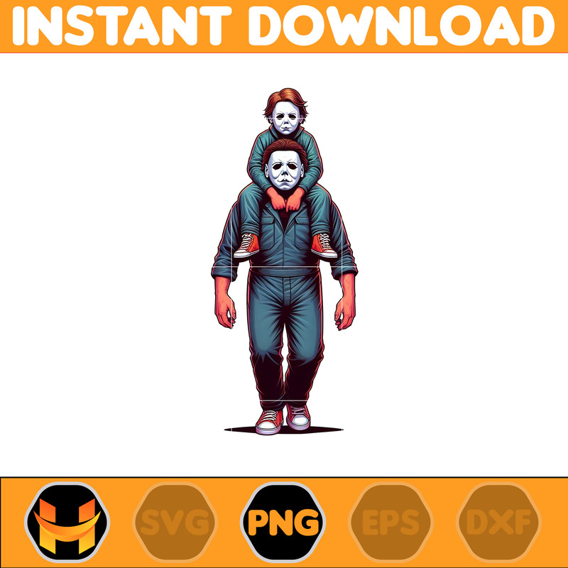 Michael Myers Png, Super Hero Dad And Son Png, Father's Day 2024 Png, Father's Day Png Sublimation, Clipart, Instant Download (2).jpg