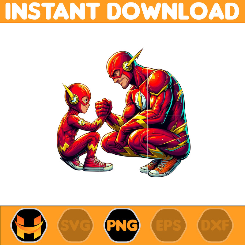 The Flash Dad And Son Png, Super Hero Dad And Son Png, Father's Day 2024 Png, Father's Day Png Sublimation, Clipart, Instant Download (3).jpg