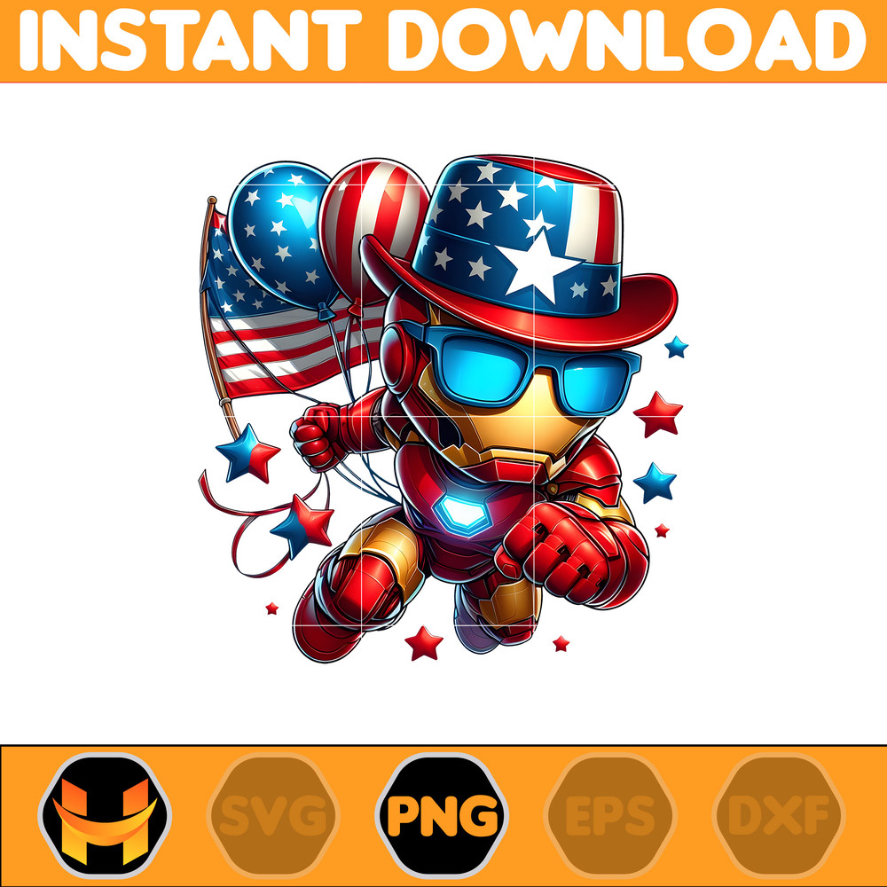 Iron Man America Png, Funny Cartoon Fourth Of July Png, Cartoon Independence Day Png, 4th Of July Png, 4th of July Sublimation, America Png.jpg