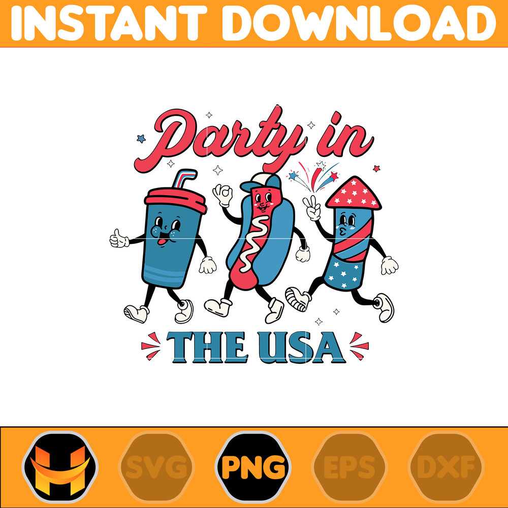 Party In The Usa Png, 4th Of July Png, Patriotic Png, Independence Day Png, Fourth Of July Png, Freedom Png, Sublimation.jpg