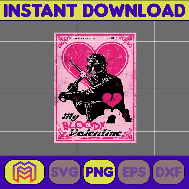 Horror Valentine Png, Valentine Killer Story Png, Be My Valentine Png, Be Mine Character Movie Png, Digital File (7).jpg