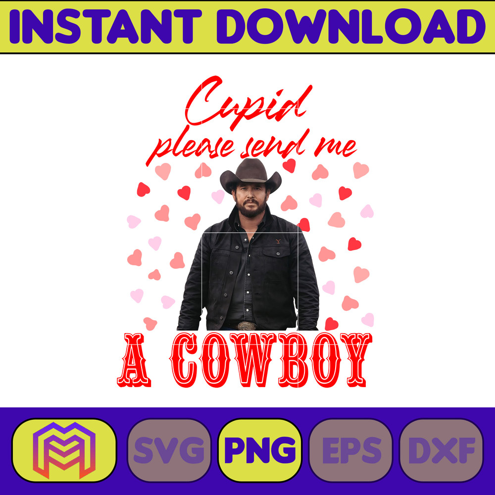 Yellowstone Valentines Sublimation Design, Western Valentine Png, Valentine's Day Png, Instant Dowload (16).jpg