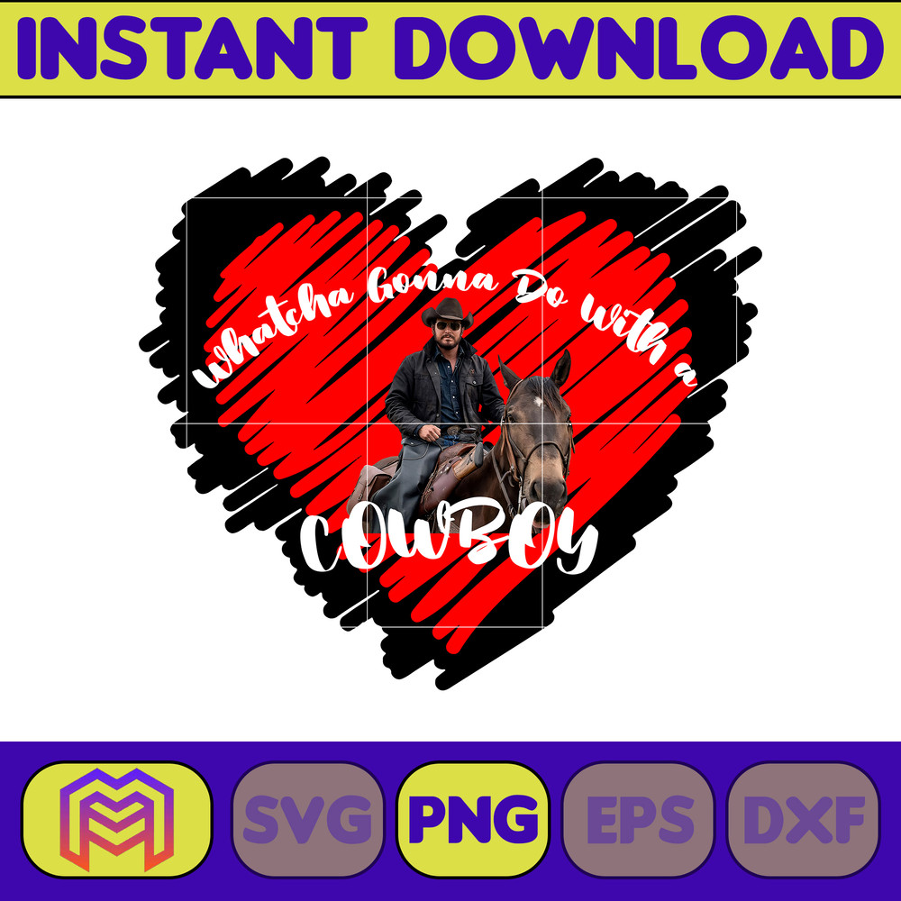 Yellowstone Valentines Sublimation Design, Western Valentine Png, Valentine's Day Png, Instant Dowload (17).jpg