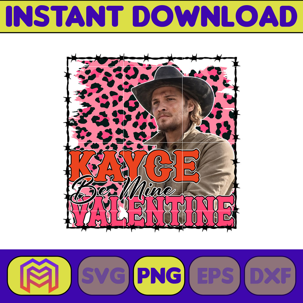 Yellowstone Valentines Sublimation Design, Western Valentine Png, Valentine's Day Png, Instant Dowload (22).jpg