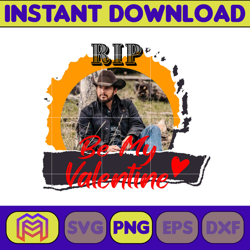 Yellowstone Valentines Sublimation Design, Western Valentine Png, Valentine's Day Png, Instant Dowload (25).jpg