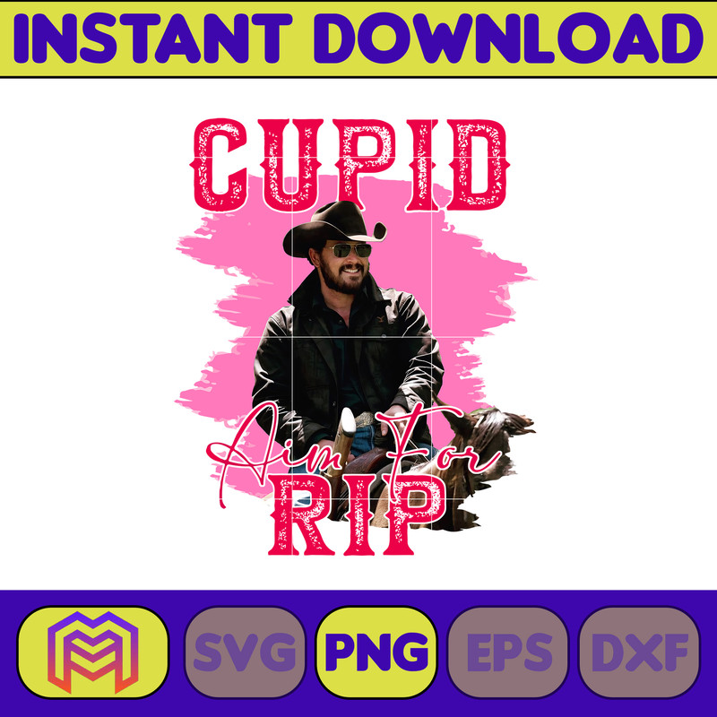 Yellowstone Valentines Sublimation Design, Western Valentine Png, Valentine's Day Png, Instant Dowload (26).jpg