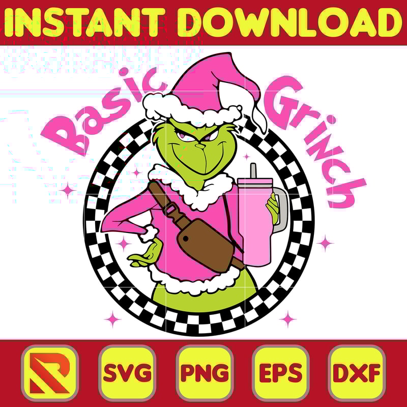 Retro Pink Grinch Svg, Retro Christmas Svg, Grinch Svg, Grinch Png, Christmas Png, Pink Christmas Svg (15).jpg