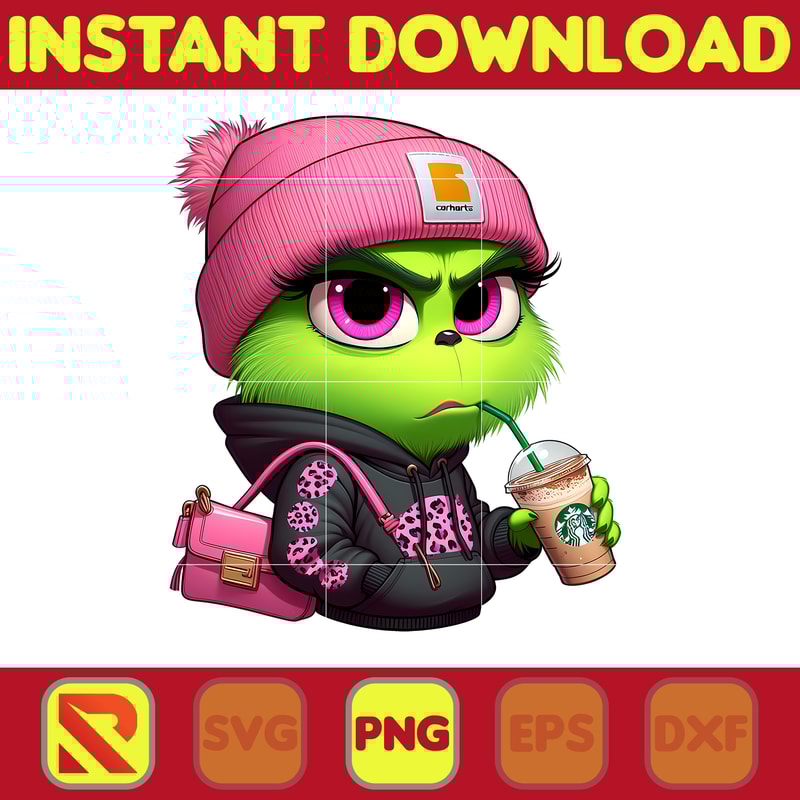 Grinch bougie Hoodie Png, Colorful Boujee Png, Christmas Trending 2023 Png, Instant Download (13).jpg