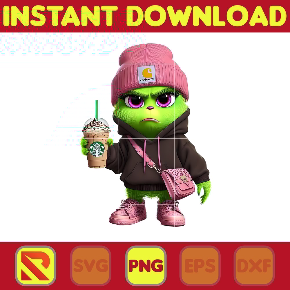 Grinch bougie Hoodie Png, Colorful Boujee Png, Christmas Trending 2023 Png, Instant Download (14).jpg