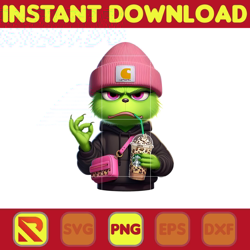 Grinch bougie Hoodie Png, Colorful Boujee Png, Christmas Trending 2023 Png, Instant Download (18).jpg