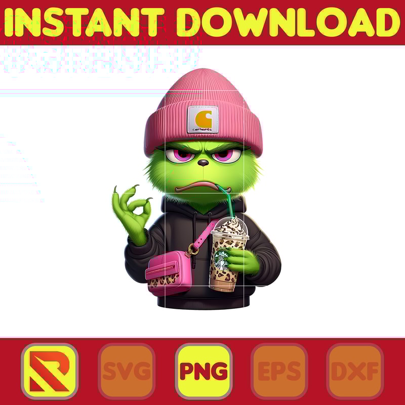 Grinch bougie Hoodie Png, Colorful Boujee Png, Christmas Trending 2023 Png, Instant Download (18).jpg