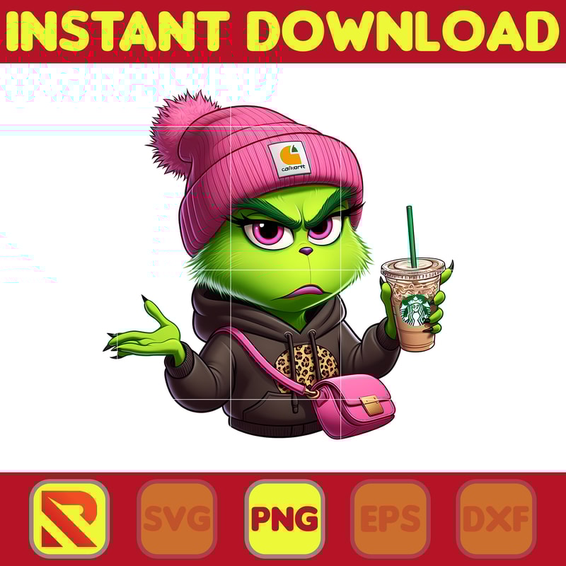 Grinch bougie Hoodie Png, Colorful Boujee Png, Christmas Trending 2023 Png, Instant Download (3).jpg