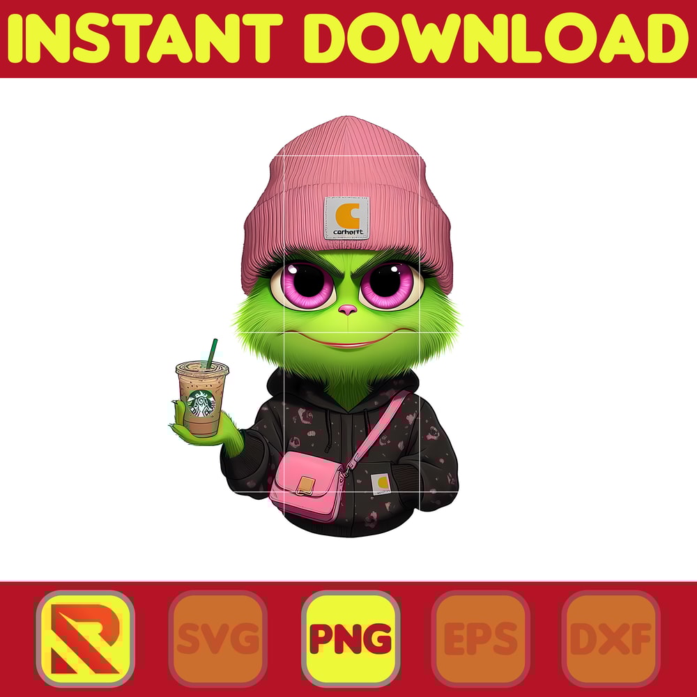 Grinch bougie Hoodie Png, Colorful Boujee Png, Christmas Trending 2023 Png, Instant Download (7).jpg