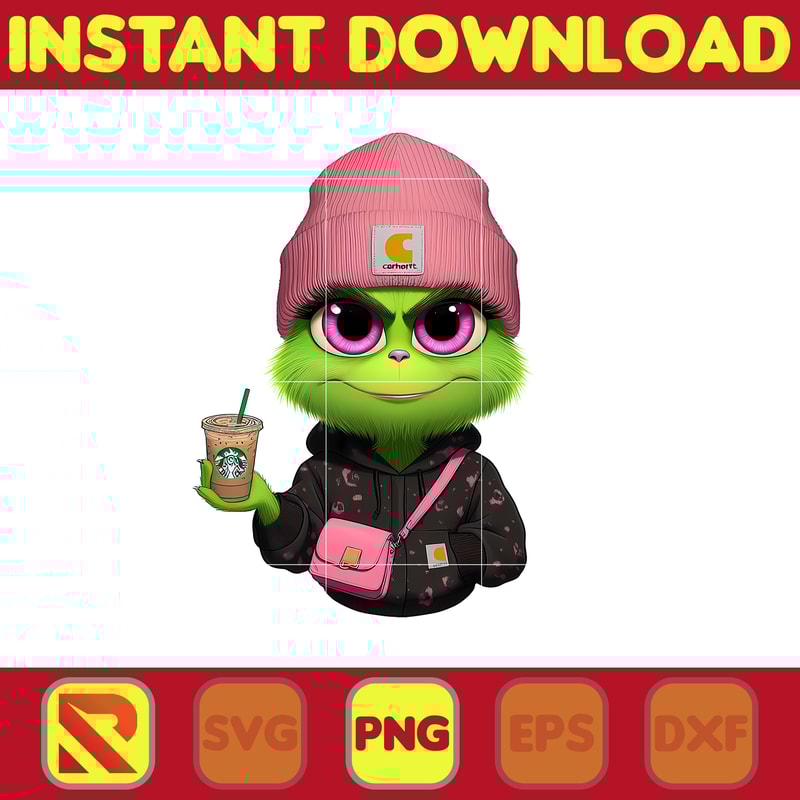 Grinch bougie Hoodie Png, Colorful Boujee Png, Christmas Trending 2023 Png, Instant Download (7).jpg