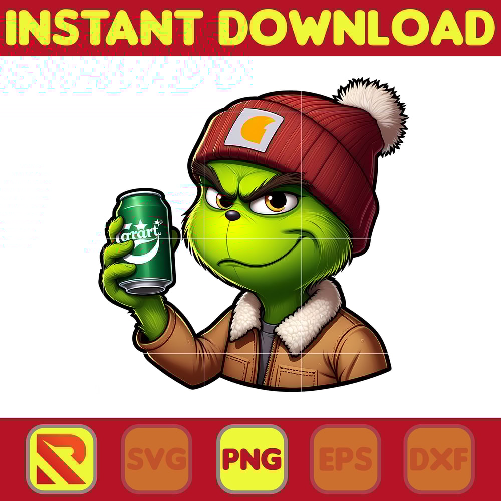 Dad Grinch Drinking Beer Digital File, Sublimation Grinch Files, Grinch Drinking Beer Png (1).jpg