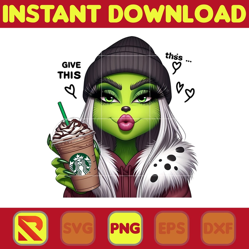 Christmas Kissing Girls Png, Leopard Christmas Cartoon Png, Christmas Png, Leopard Grinch Png (14).jpg