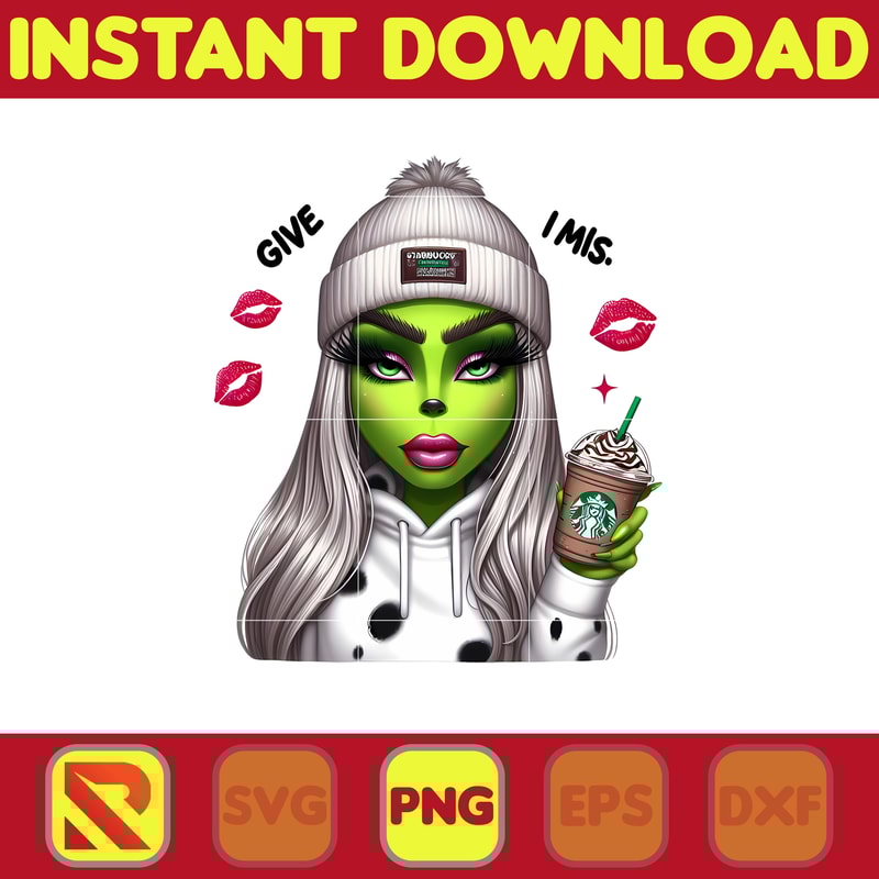 Christmas Kissing Girls Png, Leopard Christmas Cartoon Png, Christmas Png, Leopard Grinch Png (9).jpg