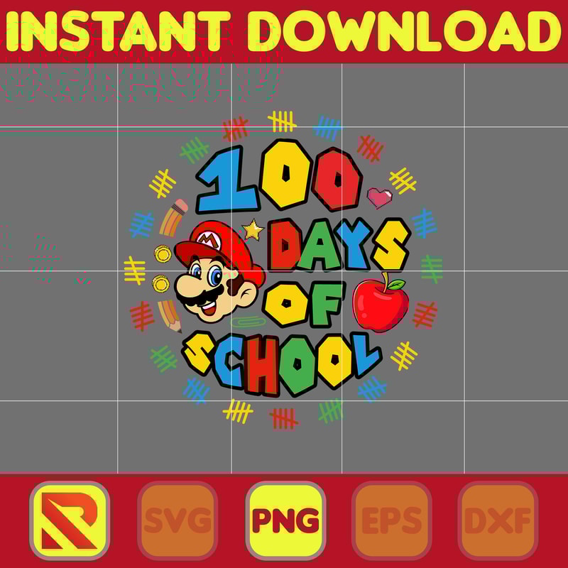 Big 100 Days Of School Png, Mouse and Friend, 100th Day of School Png, Back To School, Toy 100 Days Pop, Woody Png (9).jpg
