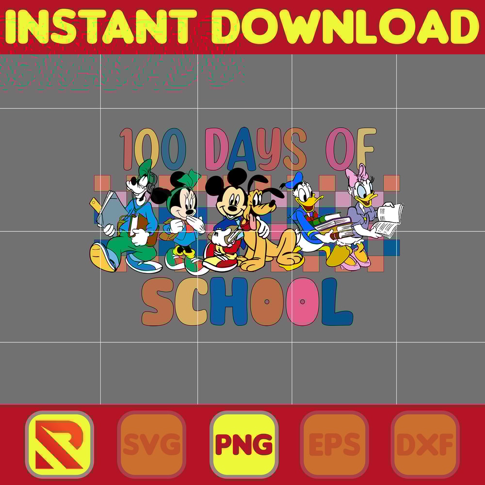 Big 100 Days Of School Png, Mouse and Friend, 100th Day of School Png, Back To School, Toy 100 Days Pop, Woody Png (10).jpg