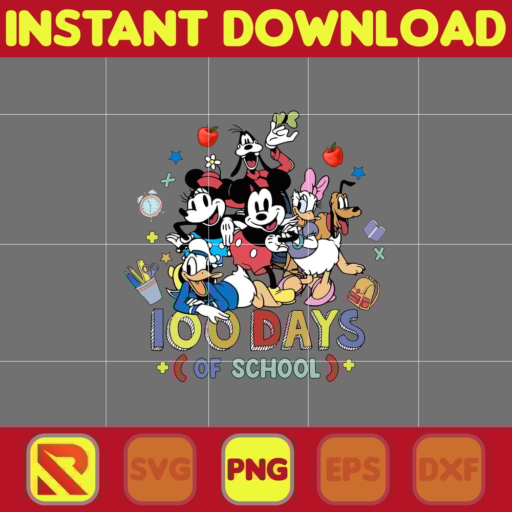 Big 100 Days Of School Png, Mouse and Friend, 100th Day of School Png, Back To School, Toy 100 Days Pop, Woody Png (11).jpg