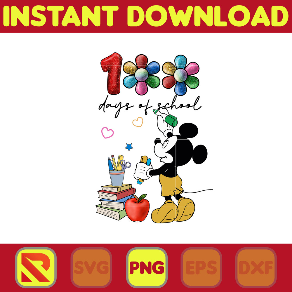 Big 100 Days Of School Png, Mouse and Friend, 100th Day of School Png, Back To School, Toy 100 Days Pop, Woody Png (12).jpg