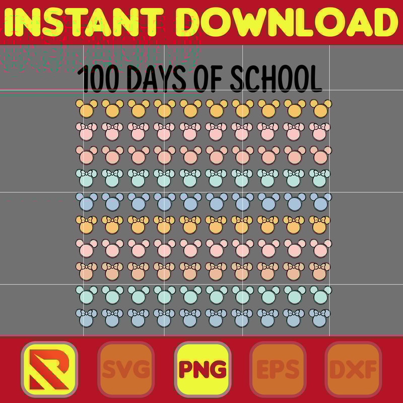 Big 100 Days Of School Png, Mouse and Friend, 100th Day of School Png, Back To School, Toy 100 Days Pop, Woody Png (17).jpg