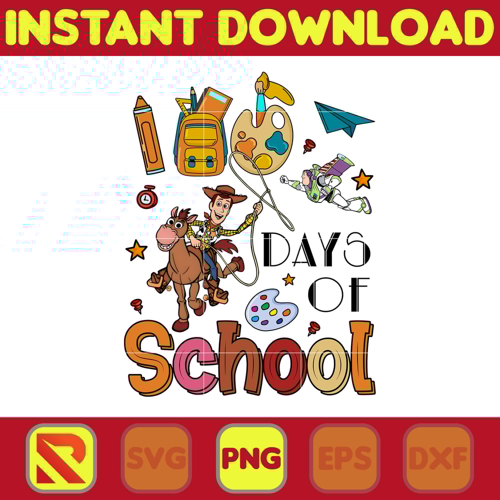 Big 100 Days Of School Png, Mouse and Friend, 100th Day of School Png, Back To School, Toy 100 Days Pop, Woody Png (22).jpg