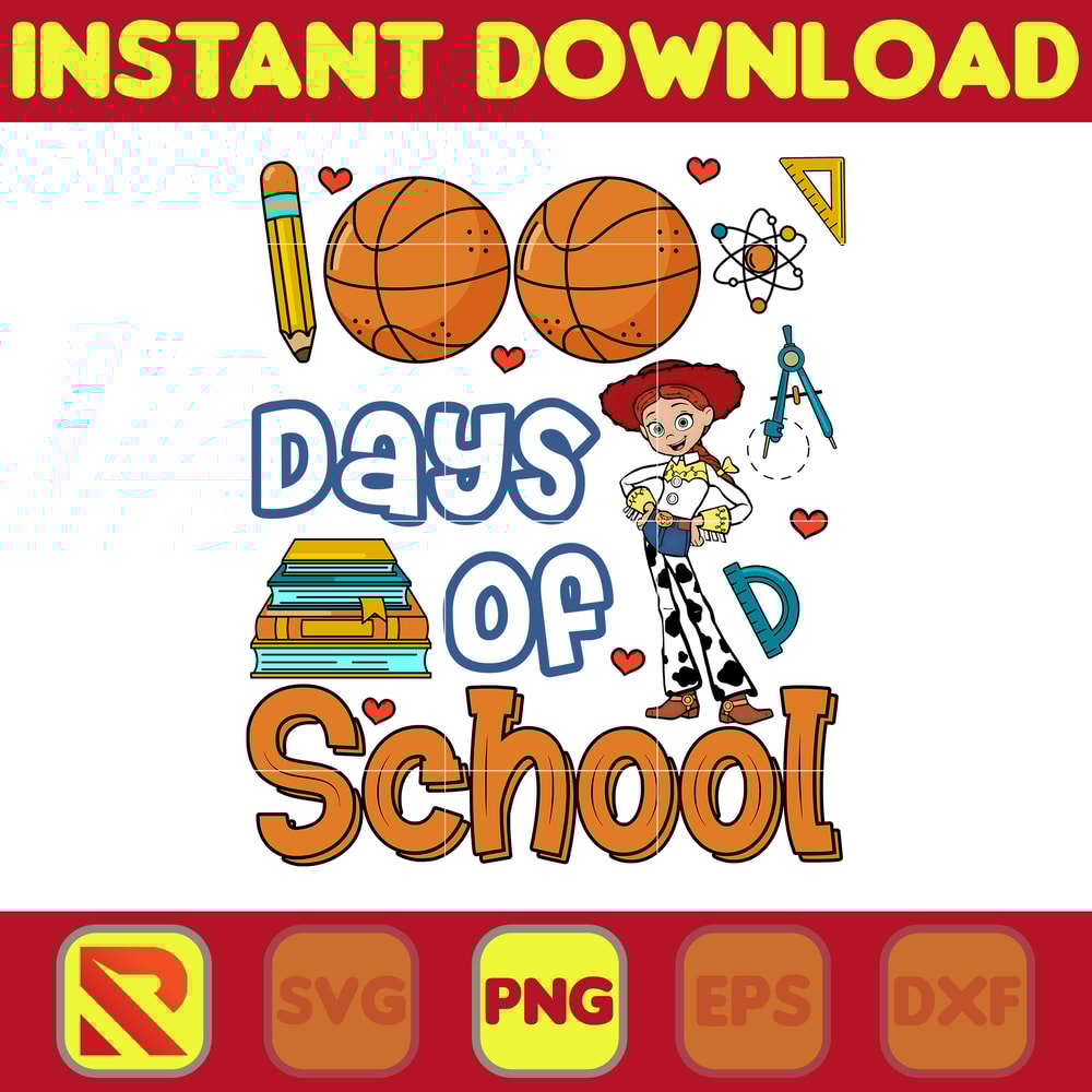 Big 100 Days Of School Png, Mouse and Friend, 100th Day of School Png, Back To School, Toy 100 Days Pop, Woody Png (28).jpg