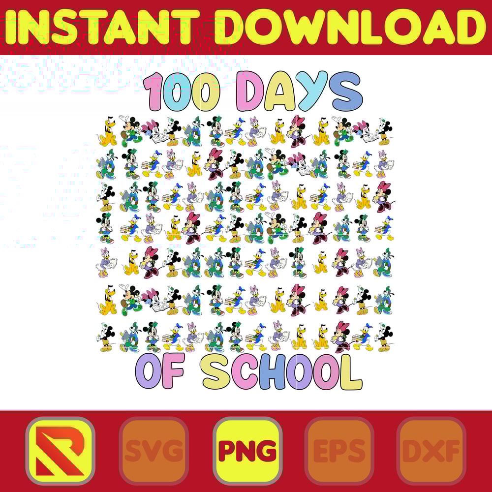 Big 100 Days Of School Png, Mouse and Friend, 100th Day of School Png, Back To School, Toy 100 Days Pop, Woody Png (33).jpg