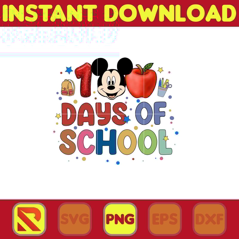 Big 100 Days Of School Png, Mouse and Friend, 100th Day of School Png, Back To School, Toy 100 Days Pop, Woody Png (130).jpg