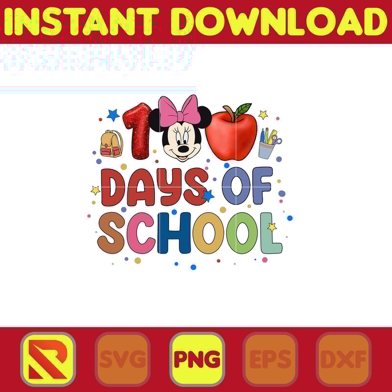 Big 100 Days Of School Png, Mouse and Friend, 100th Day of School Png, Back To School, Toy 100 Days Pop, Woody Png (131).jpg
