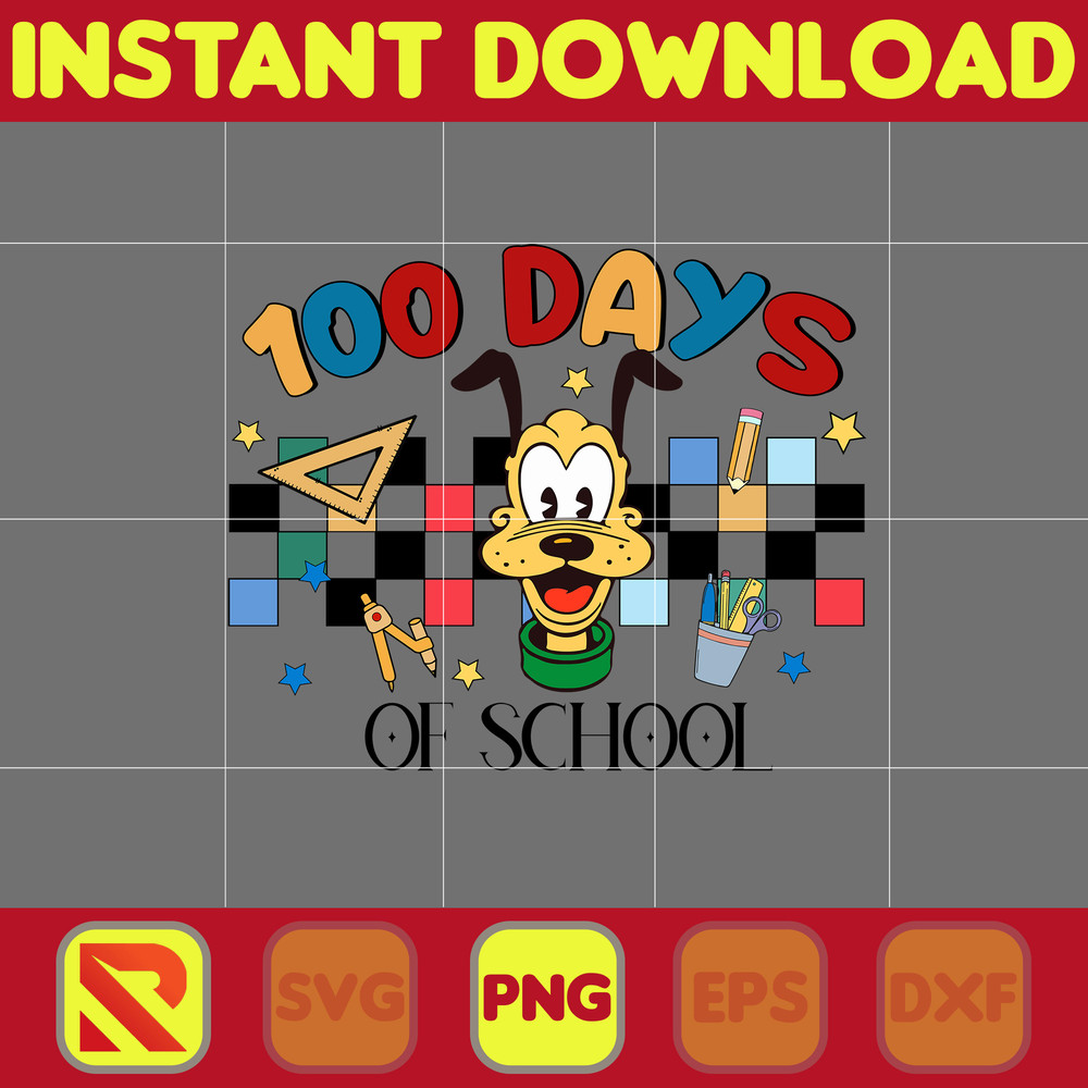 Big 100 Days Of School Png, Mouse and Friend, 100th Day of School Png, Back To School, Toy 100 Days Pop, Woody Png (180).jpg