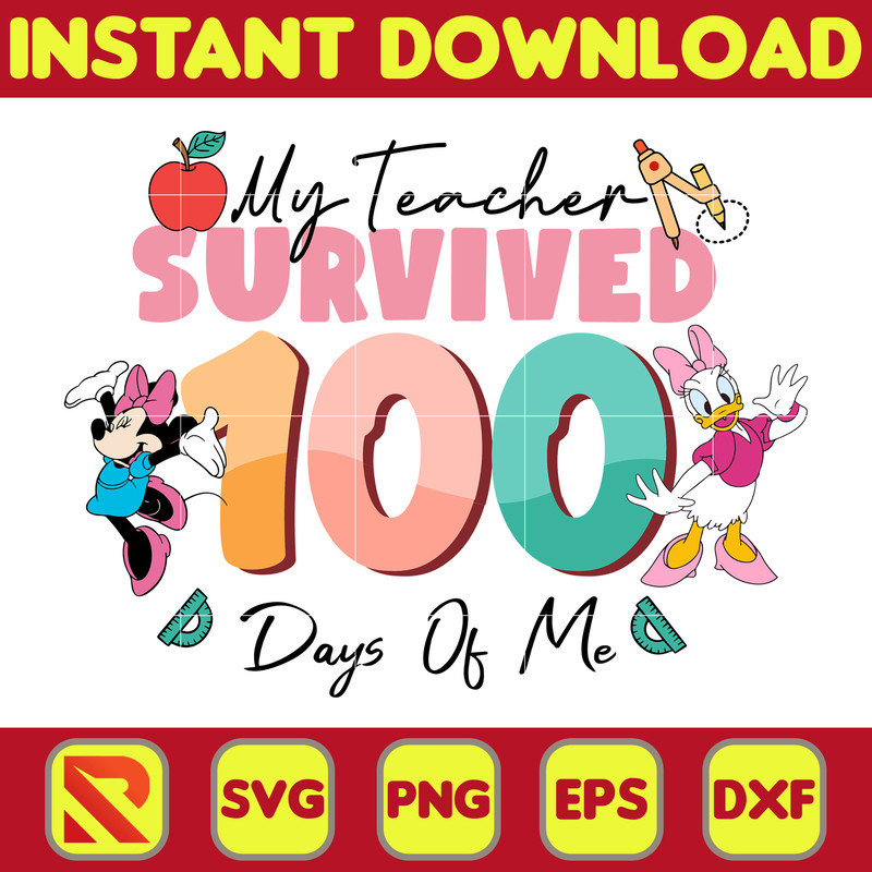 Big 100 Days Of School Svg, Mouse and Friend, 100th Day of School Svg, Back To School, Toy 100 Days Pop, Woody Svg (38).jpg