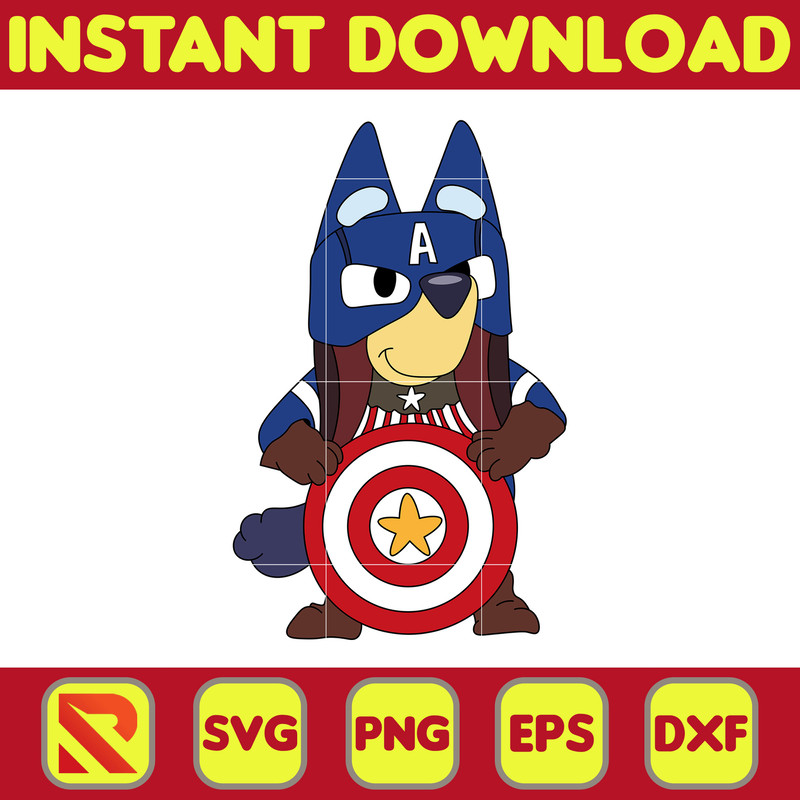 Layered Svg, Blue and Avengers Svg, Puppy Svg, Digital Download, Clipart, PNG, SVG, Cricut, Silhouette (2).jpg