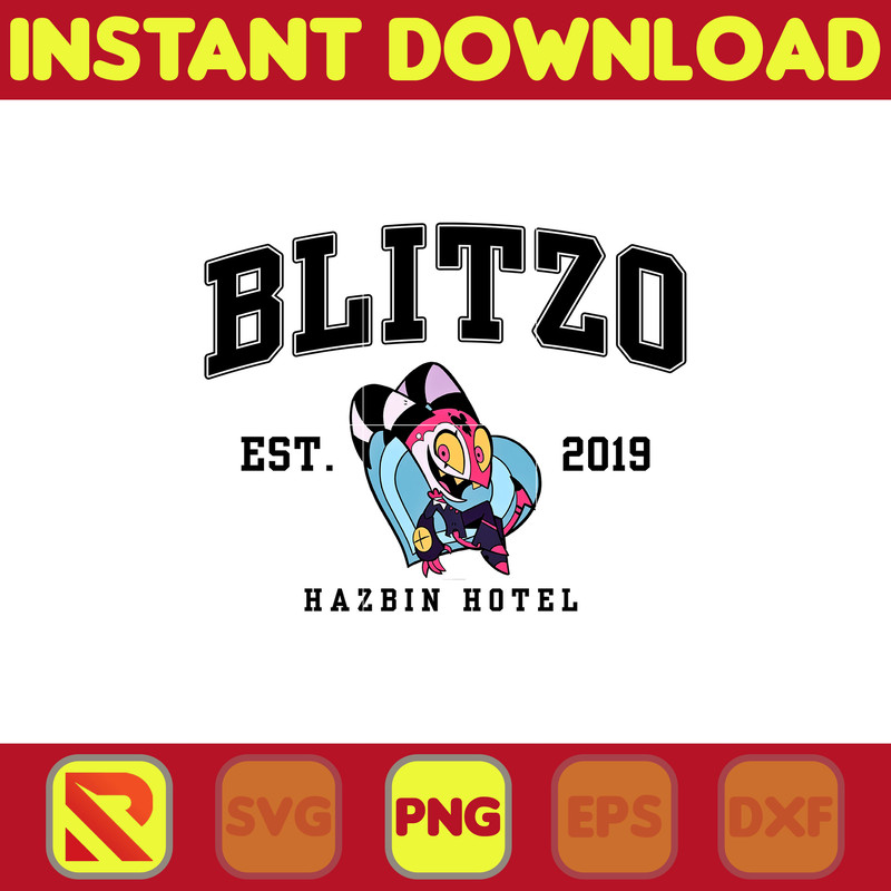 Blitzo Est.2019 Png, Hazbin Hotel Png, Hazbin Hotel Cartoon Png, Helluva Boss Png, Combo Hazbin Hotel Png, Instant Download.jpg