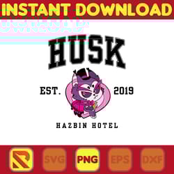 husk est.2019 png, hazbin hotel png, hazbin hotel cartoon png, helluva boss png, combo hazbin hotel png