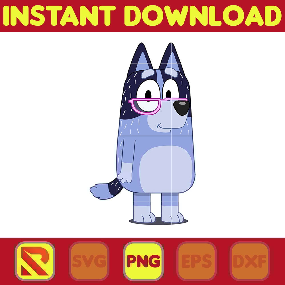 Nana Png, Designs Blue Dog Png, Blue Dog Birthday Png Sublimation, Blue Dog Family Png, Clipart Sublimation.jpg