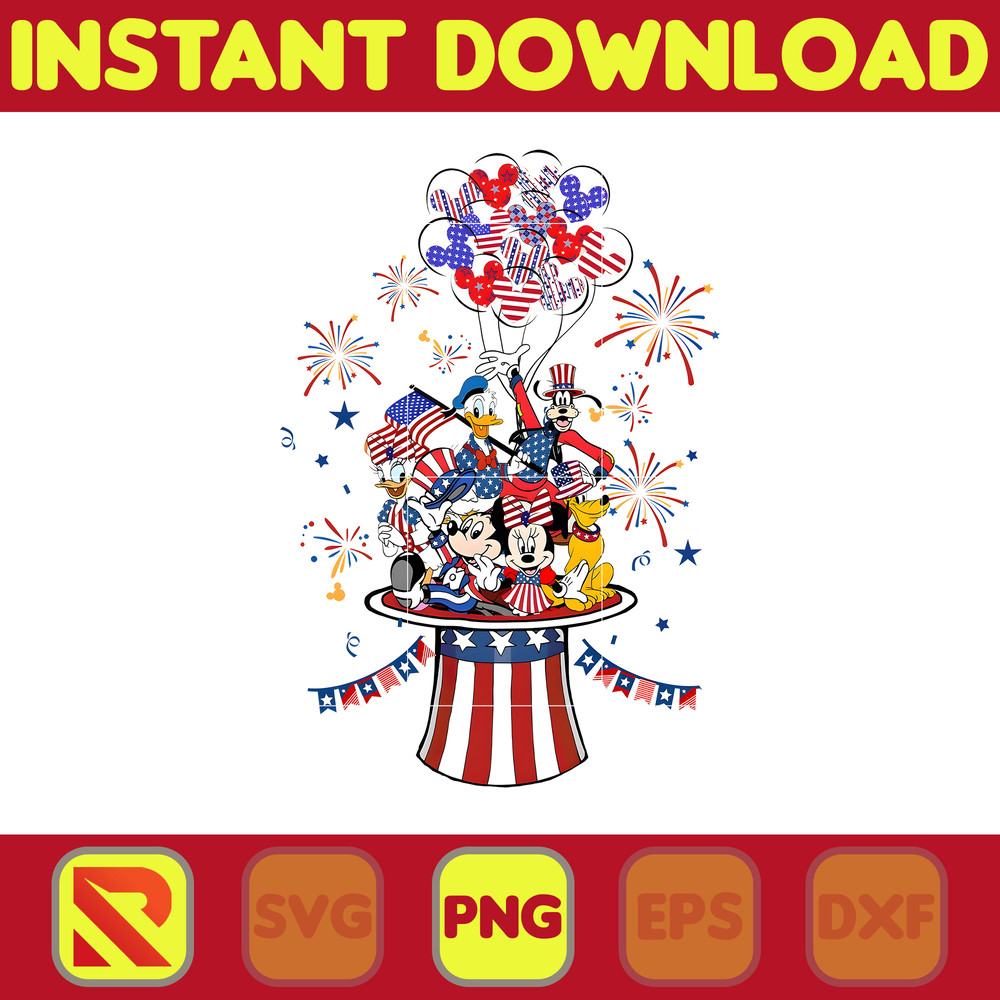 4th Of July Mickey And Friends Png, Mouse And Friends Png, Independence Day Mouses Png, Happy 4th Of July Png, 4th Of July Mickey Png.jpg