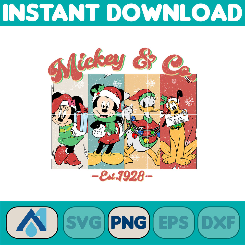 Christmas Png, Christmas Character, Retro Christmas Png, Christmas Squad Png, Christmas Mouse And Friends (22).jpg