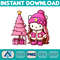 Hello Pink Kitty PNG, Hello Christmas Kitty PNG, Pink Christmas Tree, Pink Candy Cane, Pink Santa Hat, Pink Decor (10).jpg