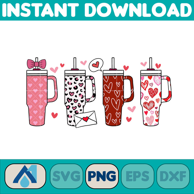 Retro Valentines Heart Stanley Png, Boujee Valentine Png, Stanley 40oz Tumbler Valentine Inspired Png (9).jpg