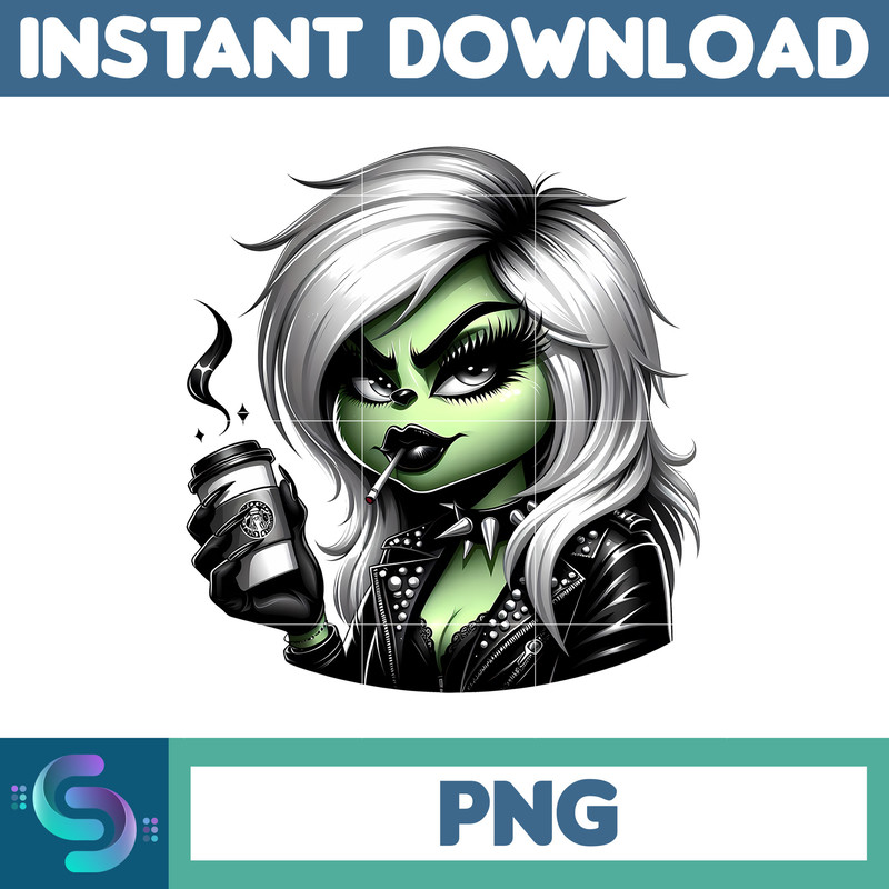 Boujee Black Girl Christmas Green Mean Girl Png Clipart, Christmas Afro Woman Clipart. Merry Grinchmas, Holiday Vibes, Pink Wine Png (4).jpg
