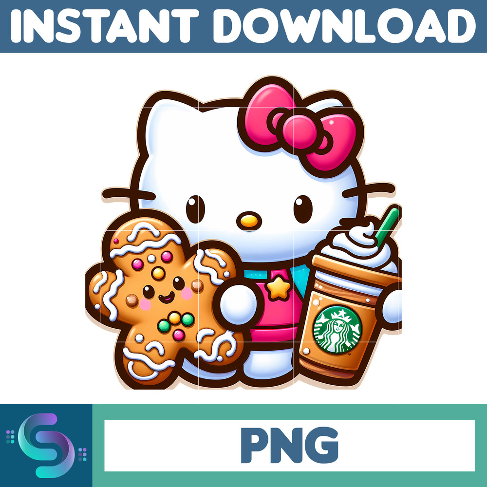 Christmas Png, Gingerbread Kawaii Kitty PNG, Gingerbread Kitty Clipart (11).jpg
