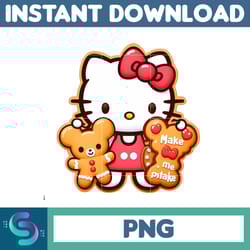 christmas png, gingerbread kawaii kitty png, gingerbread kitty clipart (16)
