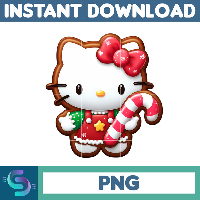 Christmas Png, Gingerbread Kawaii Kitty PNG, Gingerbread Kitty Clipart (17).jpg