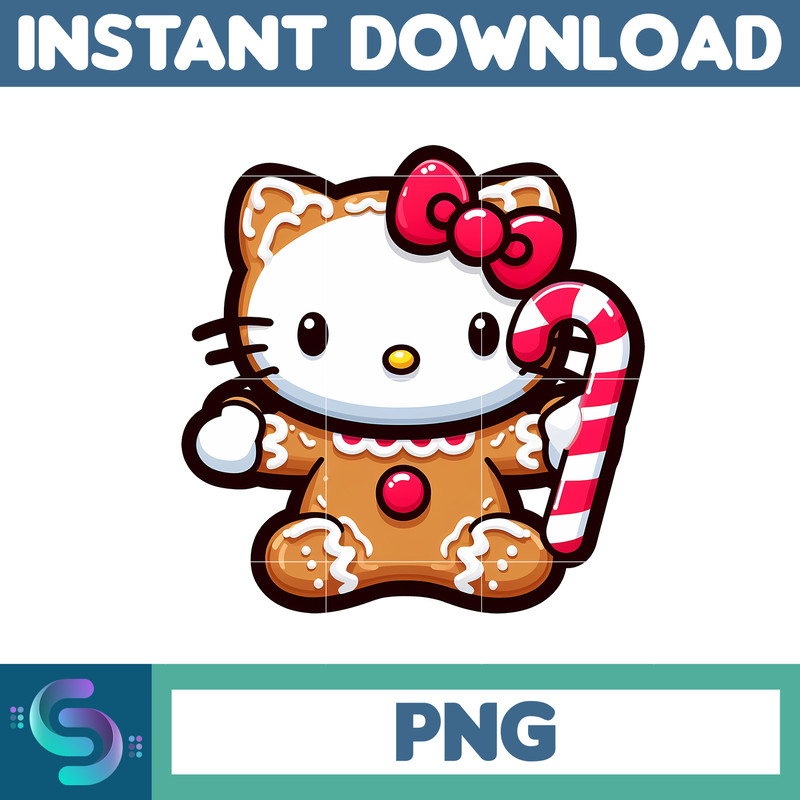 Christmas Png, Gingerbread Kawaii Kitty PNG, Gingerbread Kitty Clipart (20).jpg