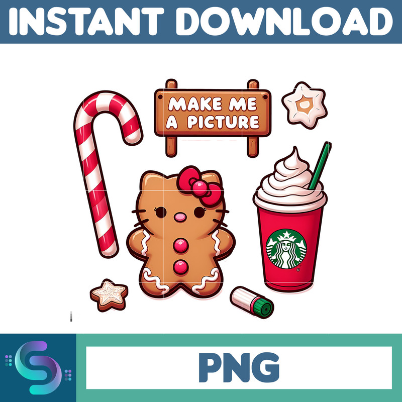 Christmas Png, Gingerbread Kawaii Kitty PNG, Gingerbread Kitty Clipart (25).jpg