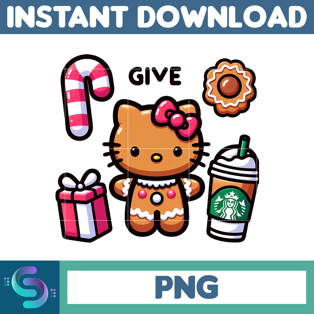 Christmas Png, Gingerbread Kawaii Kitty PNG, Gingerbread Kitty Clipart (3).jpg