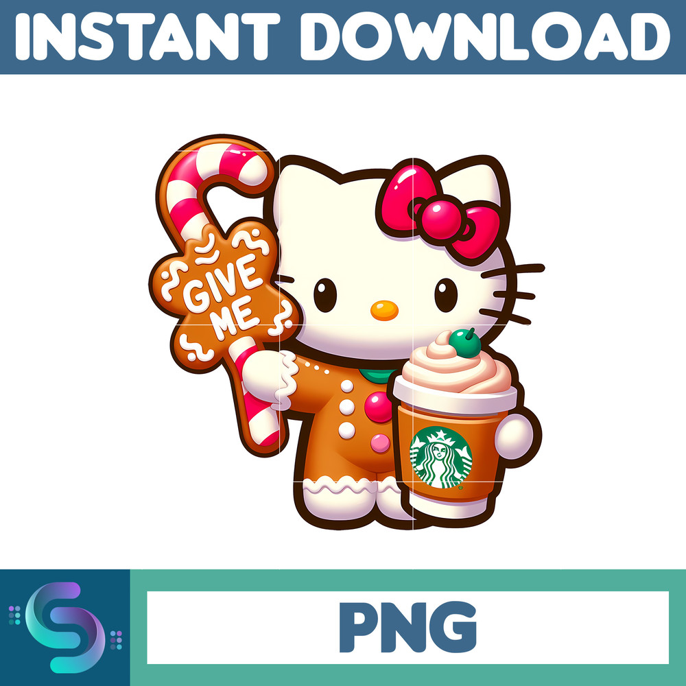 Christmas Png, Gingerbread Kawaii Kitty PNG, Gingerbread Kitty Clipart (4).jpg